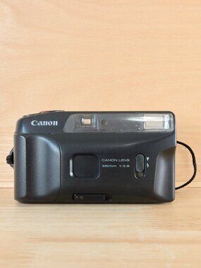 Canon Snappy EZ 35mm Film Camera 35mm f/3.8 Tested Working Black